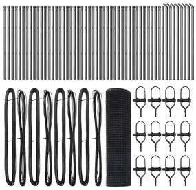 vidaXL Στύλος Περιφράξεων Γκρι 100 x 0,6 μ (19 x 19 mm πλέγμα)