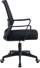 BF2112 Πολυθρόνα Γραφείου Ύφασμα Μαύρο Mesh   1τμχ