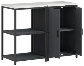 vidaXL Σετ Αποθήκευσης Κουζίνας 2 pcs Ανθρακί Ψυχρής έλασης χάλυβας