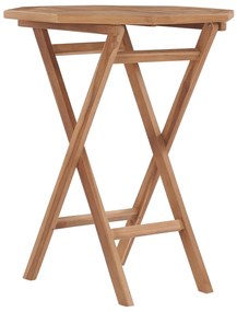 vidaXL Τραπέζι Κήπου Πτυσσόμενο 60 x 60 x 75 εκ. από Μασίφ Ξύλο Teak