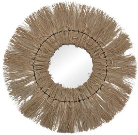Καθρέπτης Apler Inart mendong Φ60x6εκ 337-000040-337-000040-Καφέ 337-000040