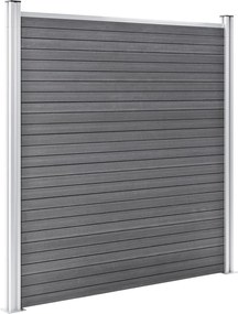 vidaXL Πάνελ Περίφραξης Γκρι 1737 x 186 εκ. από WPC
