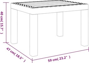 vidaXL Τραπέζι Κήπου Ανθρακί 59 x 47 x 40 εκ. Πολυπροπυλένιο