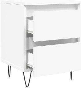 vidaXL Κομοδίνο Λευκό 40 x 35 x 50 εκ. από Επεξεργασμένο Ξύλο