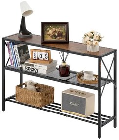 VEVOR Narrow Console Sofa Table Couch Table 3-Tier for Entryway &amp; Living Room