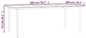 ΣΕΤ ΤΡΑΠΕΖΑΡΙΑΣ ΚΗΠΟΥ 7 ΤΕΜ ΜΑΥΡΟ&amp;ΓΚΡΙ ΣΥΝΘ. ΡΑΤΑΝ ΜΕ ΜΑΞΙΛΑΡΙΑ 3185105