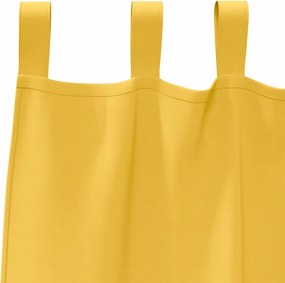 vidaXL Κουρτίνες Μαύρης Ύφανσης με Δαχτυλίδια 2 pcs Χαμομηλί κίτρινο