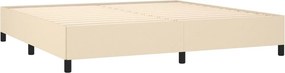 vidaXL Κρεβάτι Boxspring με Στρώμα Κρεμ 200x200 εκ. Υφασμάτινο