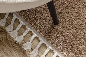 Χαλί BERBER 9000 μπεζ Φράντζα Βερβερικές Μαροκινό δασύτριχος