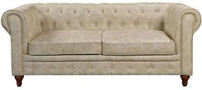 Kαναπές Τριθέσιος Chesterfield Ε942,31 190x82x77cm Beige