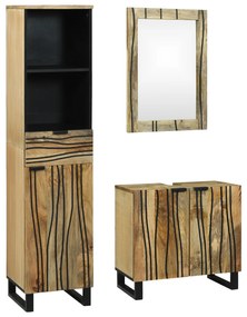 vidaXL Σετ Επίπλων Μπάνιου με συρτάρι 3 pcs Καφέ 38 x 33 x 160 εκ.