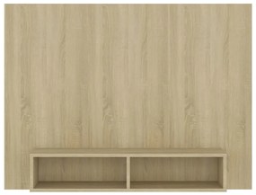 vidaXL Έπιπλο Τηλεόρασης Τοίχου Sonoma Δρυς 120x23,5x90εκ. Μοριοσανίδα