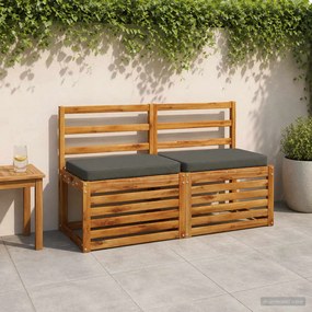 vidaXL Μαξιλάρια Πάγκου 2 Τεμαχίων VUGHT 2 pcs 100% Πολυεστέρας