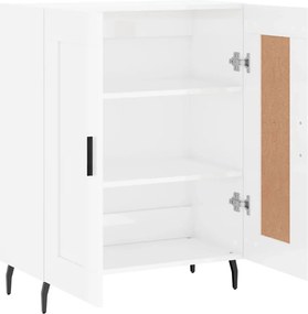 vidaXL Ντουλάπι Γυαλιστερό Λευκό 69,5x34x90 εκ. Επεξεργασμένο Ξύλο