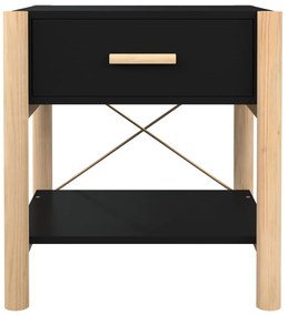 vidaXL Κομοδίνα 2 τεμ. Μαύρα 42 x 38 x 45 εκ. από Επεξεργασμένο Ξύλο