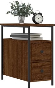vidaXL Κομοδίνα 2 τεμ. Καφέ Δρυς 30 x 60 x 60 εκ. από Επεξεργ. Ξύλο
