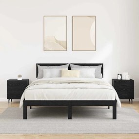 vidaXL Κομοδίνο 2 pcs Μαύρη δρυς 40 x 35 x 47.5 εκ Επεξεργασμένο ξύλο