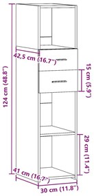 ΝΤΟΥΛΑΠΙ ΚΑΦΕ ΔΡΥΣ 30X42,5X124 ΕΚ. ΑΠΟ ΕΠΕΞΕΡΓΑΣΜΕΝΟ ΞΥΛΟ 846158