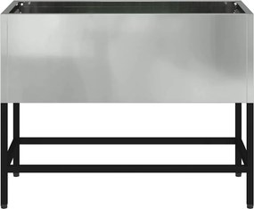 vidaXL Υψωμένη Γλάστρα Κήπου Ασημί 60 x 26 x 45 εκ