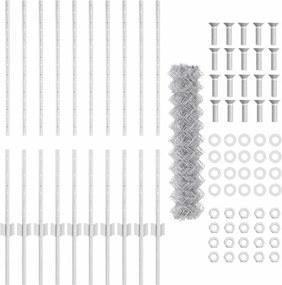 vidaXL Τεντώτο με στήριγμα Ασημί 1 x 10 m Ατσάλι