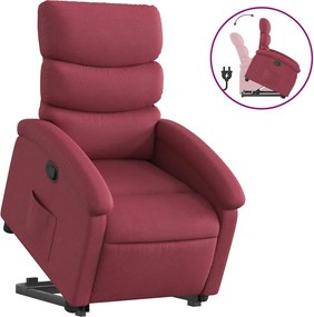 vidaXL Πολυθρόνα Ανακλινόμενη με Ανύψωση Μπορντό Υφασμάτινη