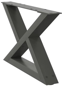 vidaXL Πόδια Τραπεζιού Σαλονιού 2 τεμ. Ανθρακί 60x(30-31,3) εκ. Ατσάλι