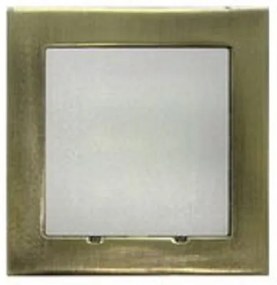 Απλίκα Φωτιστικό Τοίχου Ψυχρό Λευκό 9 LED 0.6W IP54 Στεγανό Τετράγωνο Lumen-3-973470-Ορείχαλκος 3-973470