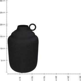 Βάζο ArteLibre Μαύρο Μέταλλο 13x13x19.5cm