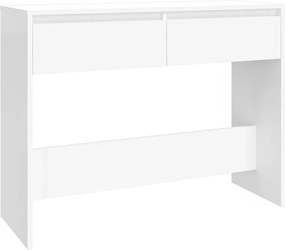 vidaXL Τραπέζι Κονσόλα Λευκό 100x35x76,5 εκ. Επεξεργασμένο Ξύλο