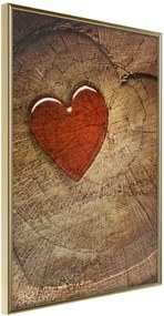 Αφίσα - Carved Heart - 40x60 - Χρυσό - Χωρίς πασπαρτού