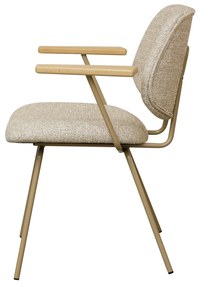 Sofia Dining Chair with Armrests Beige