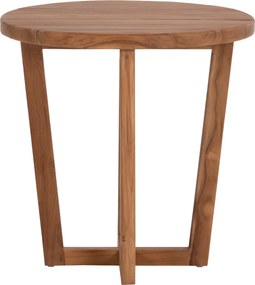 ΤΡΑΠΕΖΙ ΜΕΣΗΣ ΣΤΡΟΓΓΥΛΟ KOLIN HM6650 ΞΥΛΟ TEAK ΦΥΣΙΚΟ Φ65x65Υεκ.