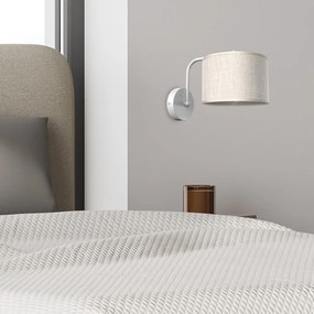 Απλίκα Τοίχου Lino Biel με καπέλο Λευκό με Λινό