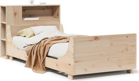 vidaXL Σκελετός Κρεβατιού Χωρίς Στρώμα 100x200 εκ. Μασίφ Πεύκο