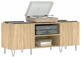 vidaXL Δισκοθήκη Sonoma Δρυς 121 x 38 x 48 εκ. από Επεξεργασμένο Ξύλο