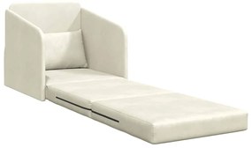 vidaXL Κρεβάτι καναπές Κρεμ 65 x 80 x 83 εκ. Βελούδο