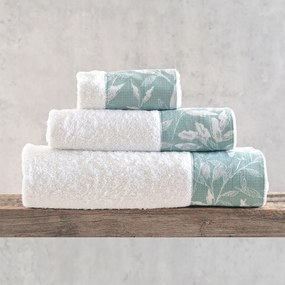 Πετσέτες Loreta (Σετ 3τμχ) Green Ρυθμός Towels Set 70x140cm 100% Cotton Foam