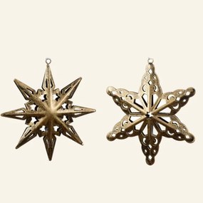 Beauty Home ΜΕΤΑΛΛΙΚΟ ΣΤΟΛΙΔΙ ΑΣΤΕΡΙ 22 x 12 CM  Β    (8 ΑΚΤΙΝΕΣ) 22 x 12 CM