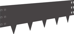 vidaXL Περίγραμμα γκαζόν 10 τμχ. 100 x 30 cm Steel Μαύρο
