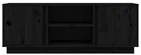 vidaXL Έπιπλο Τηλεόρασης Μαύρο 110x35x40,5 εκ. από Μασίφ Ξύλο Πεύκου