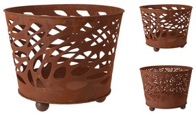 Εστία φωτιάς εξωτερικού χώρου με πόδια στήριξης, 45x35.5cm, Καφέ, Σε 2 επιλογές σχεδίου