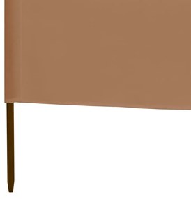 Προστατευτικό Αέρα με 3 Πάνελ Taupe 400 x 80 εκ. Υφασμάτινο - Μπεζ-Γκρι