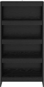 vidaXL Βιβλιοθήκη 80 x 30 x 155 εκ Επεξεργασμένο ξύλο Μαύρη Οξυά