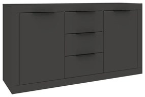 Μπουφές Doha pakoworld σε ανθρακί απόχρωση 150x45x80.5εκ