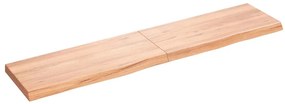 vidaXL Ράφι Τοίχου Ανοιχτό Καφέ 180x40x(2-6)εκ. Επεξ. Μασίφ Ξύλο Δρυός