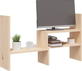 vidaXL Βάση Οθόνης (39-72) x 17 x 43 εκ. από Μασίφ Ξύλο Πεύκου