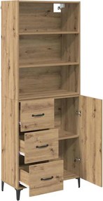 vidaXL Highboard Artisan Oak 69,5 x 34 x 180 εκ. Επεξεργασμένο Ξύλο