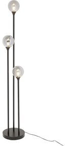 Φωτιστικό Δαπέδου Al Capone Tre Γυαλί Μαύρο 30*30*175εκ. - Μαύρο