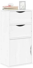 vidaXL Συρταριέρα με Συρτάρια ODDA Λευκό 40x24x79εκ. Μασίφ Ξύλο Πεύκου