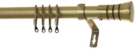 Κουρτινόξυλο Φ28mm Μονό Επεκτεινόμενο 140-240cm Με Άκρα Grace Bronze 998122